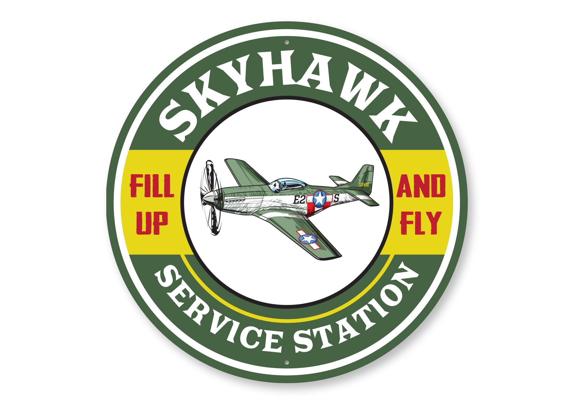 Skyhawk Service Station Sign