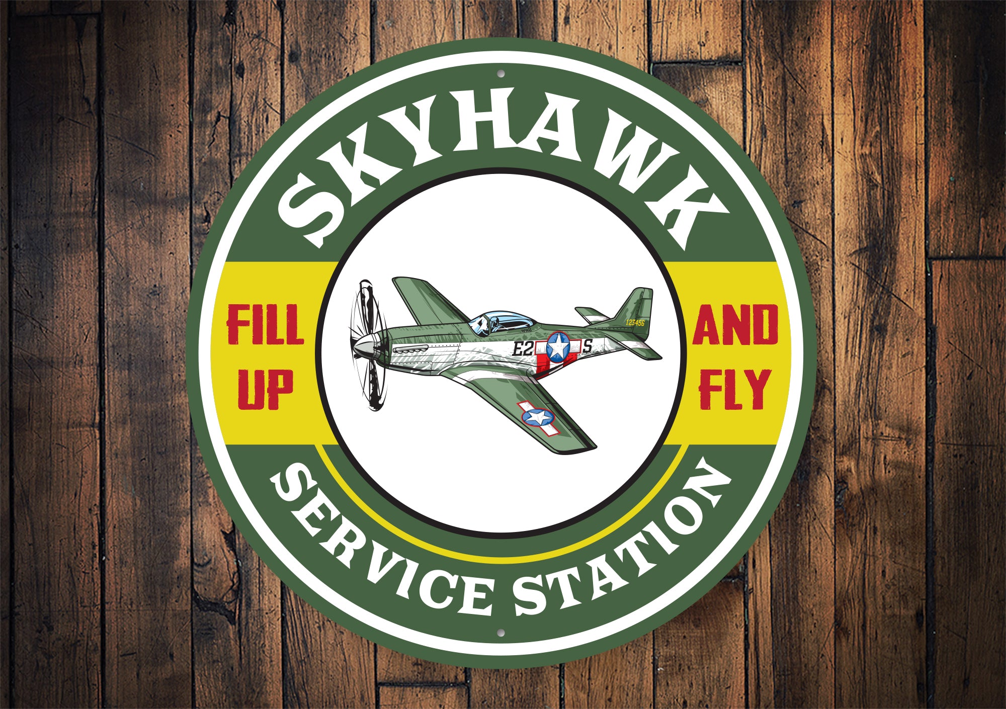 Skyhawk Service Station Sign