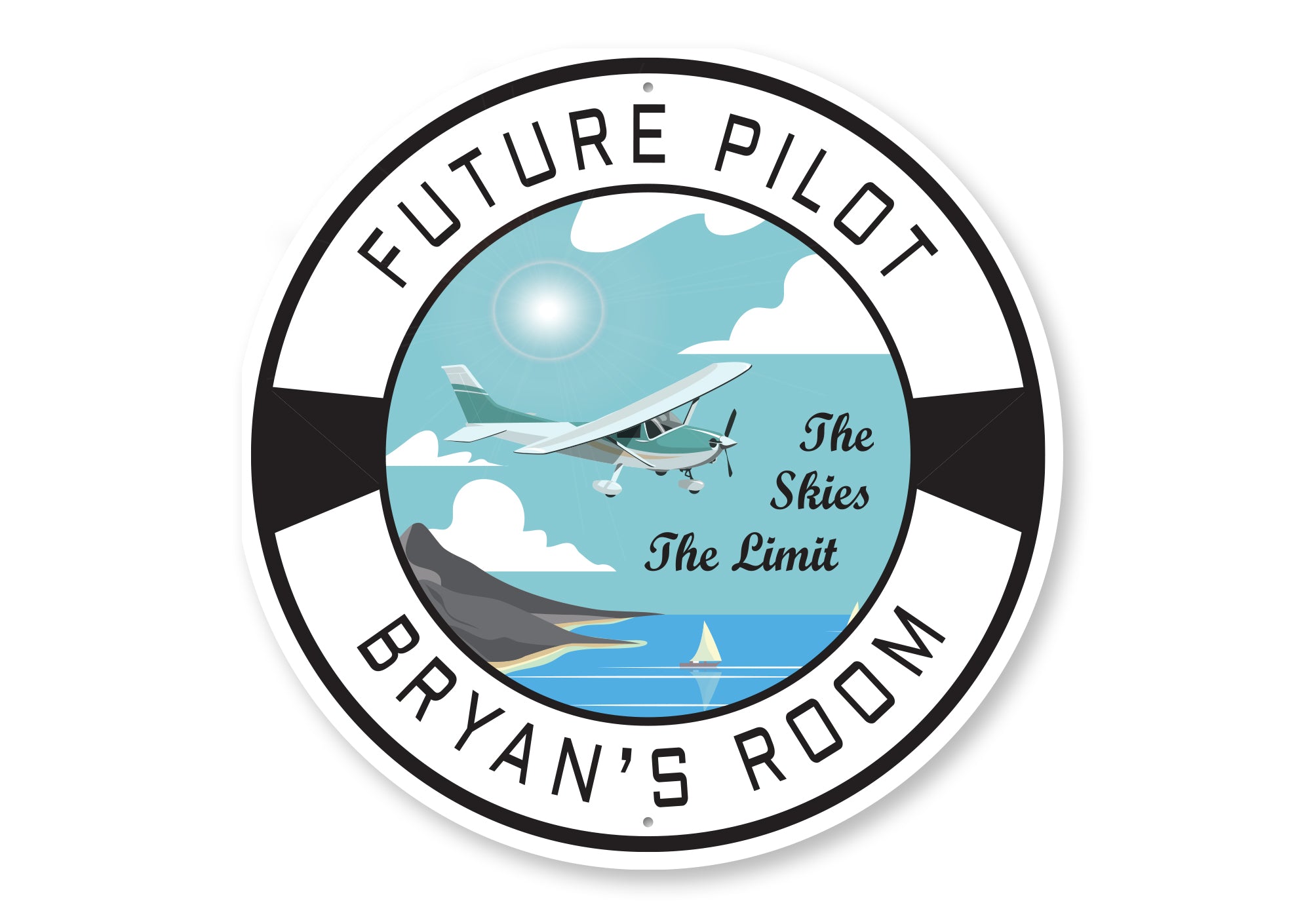 Future Pilot Kid Room Sign