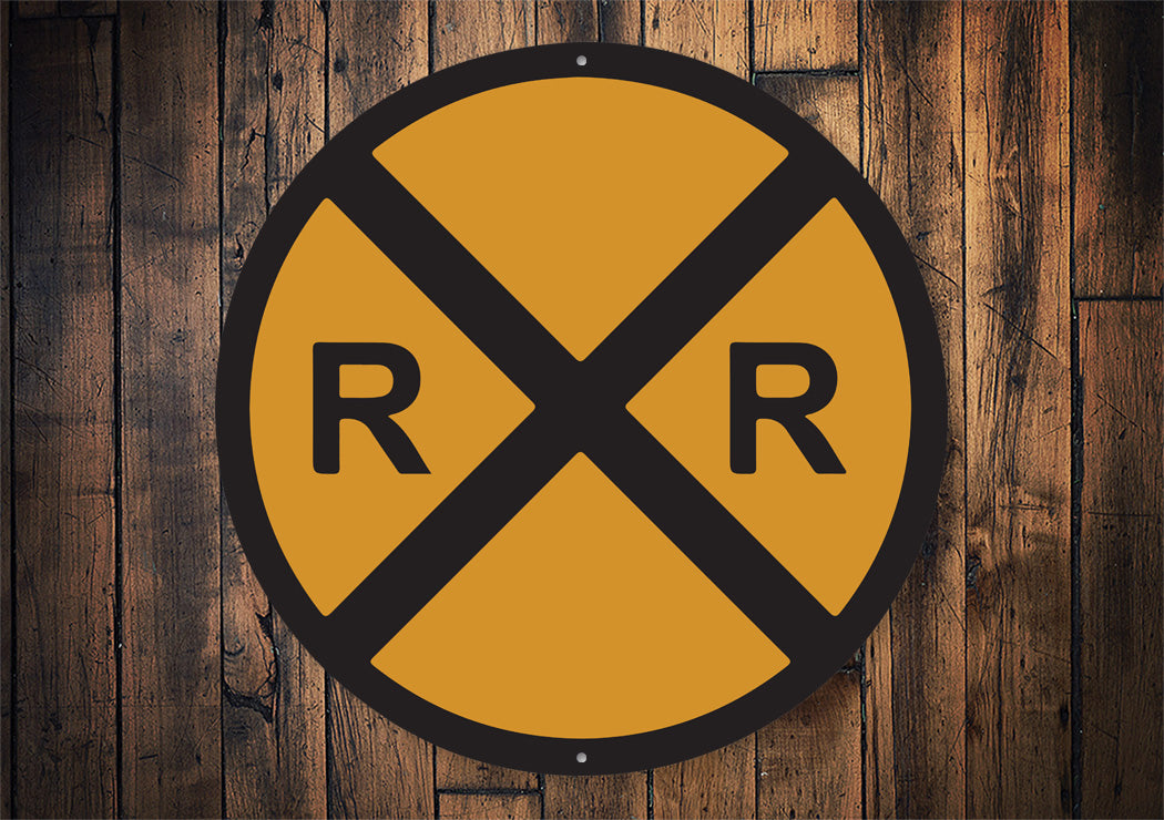 Rail Road Crossing Circle Sign