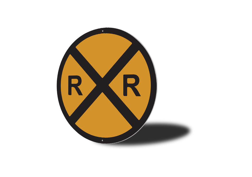 Rail Road Crossing Circle Sign