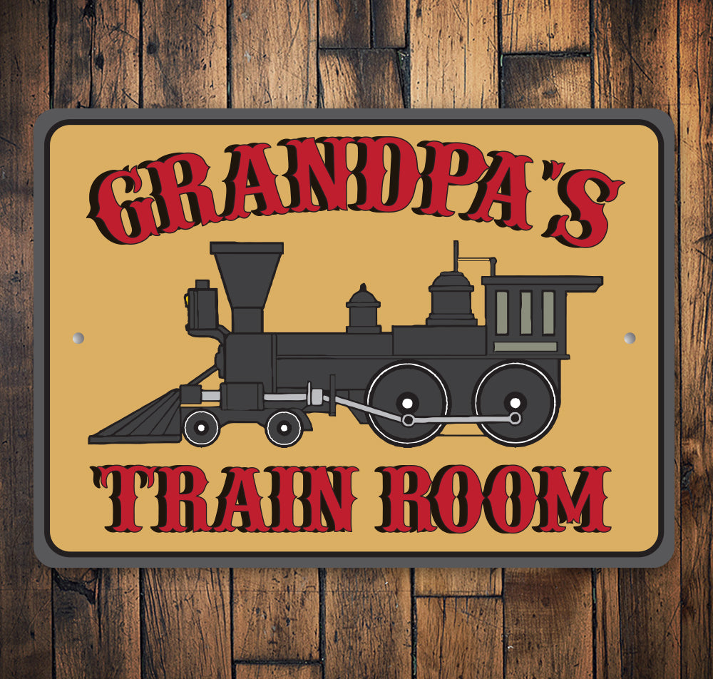 Grandpas Train Room Sign