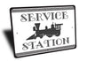 Train Service Station Sign