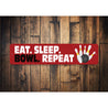 Eat Sleep Bowl Repeat Sign