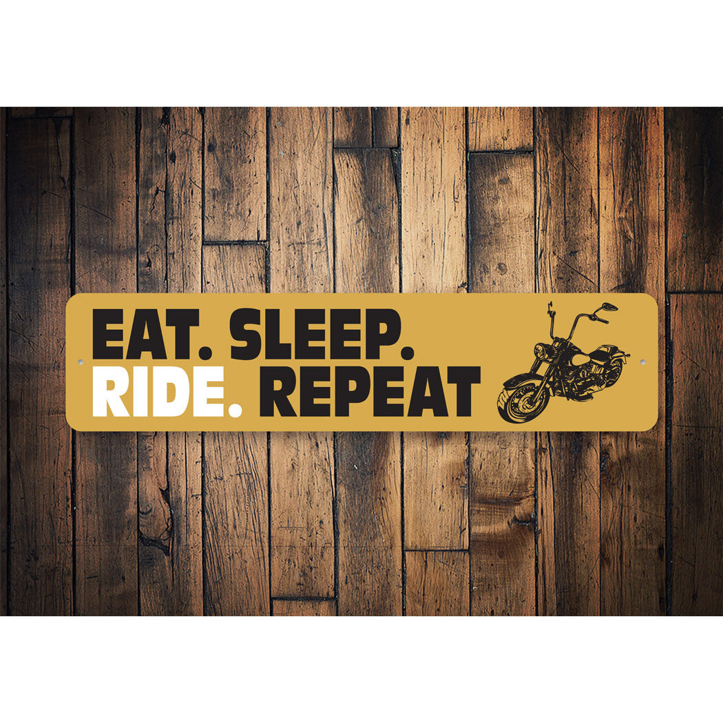 Eat Sleep Ride Repeat Sign – Lizton Sign Shop