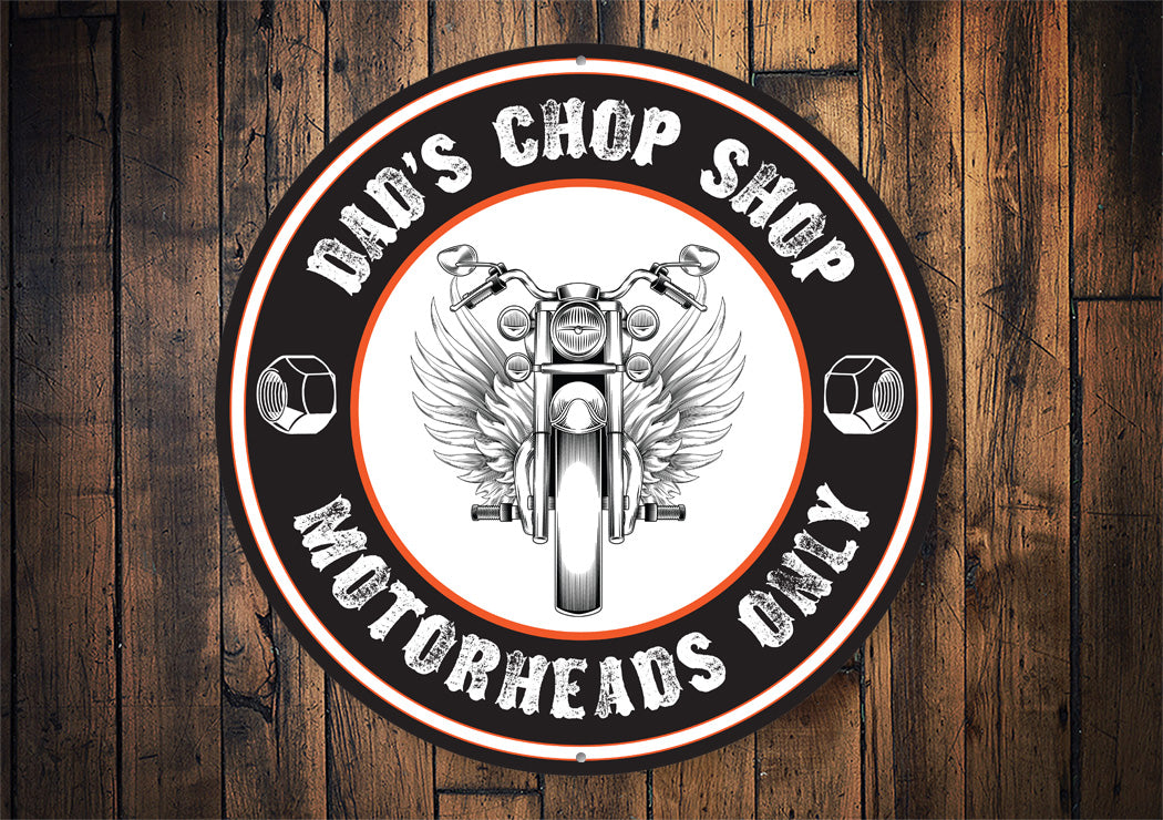 Dads Chop Shop Sign