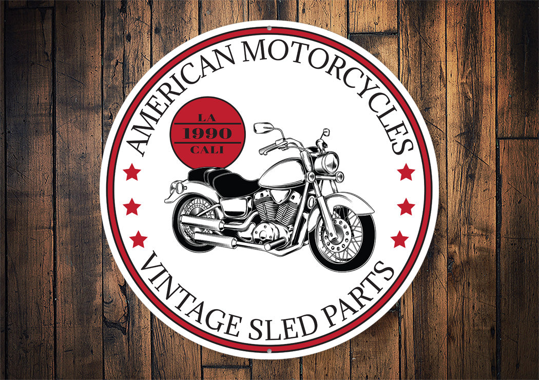 American Motorcycle Garage Sign