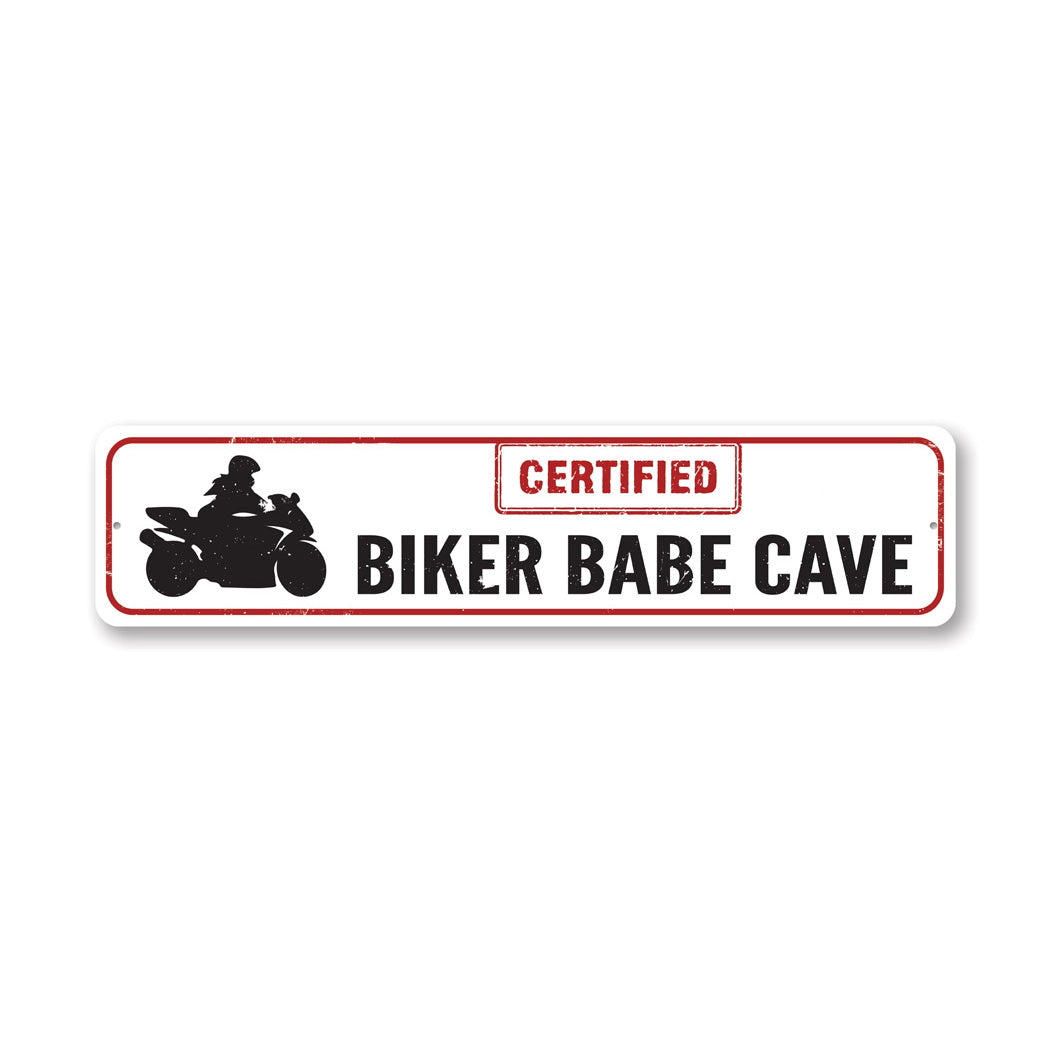 Certified Biker Babe Sign