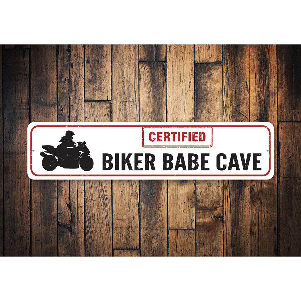 Certified Biker Babe Sign