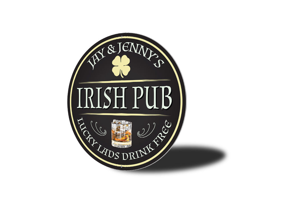 Home Irish Pub Lucky Lads Sign