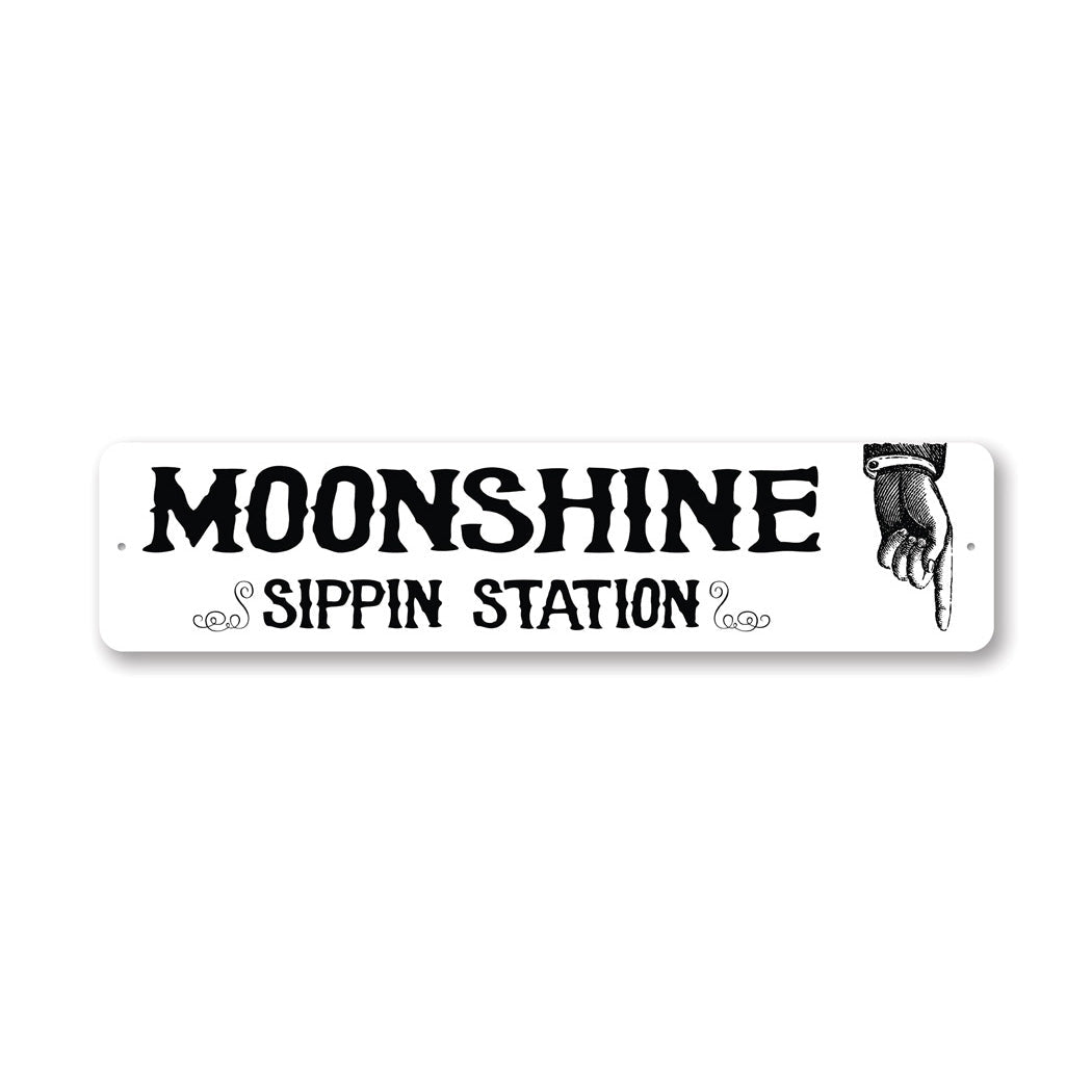 Moonshine Sippin Station Sign