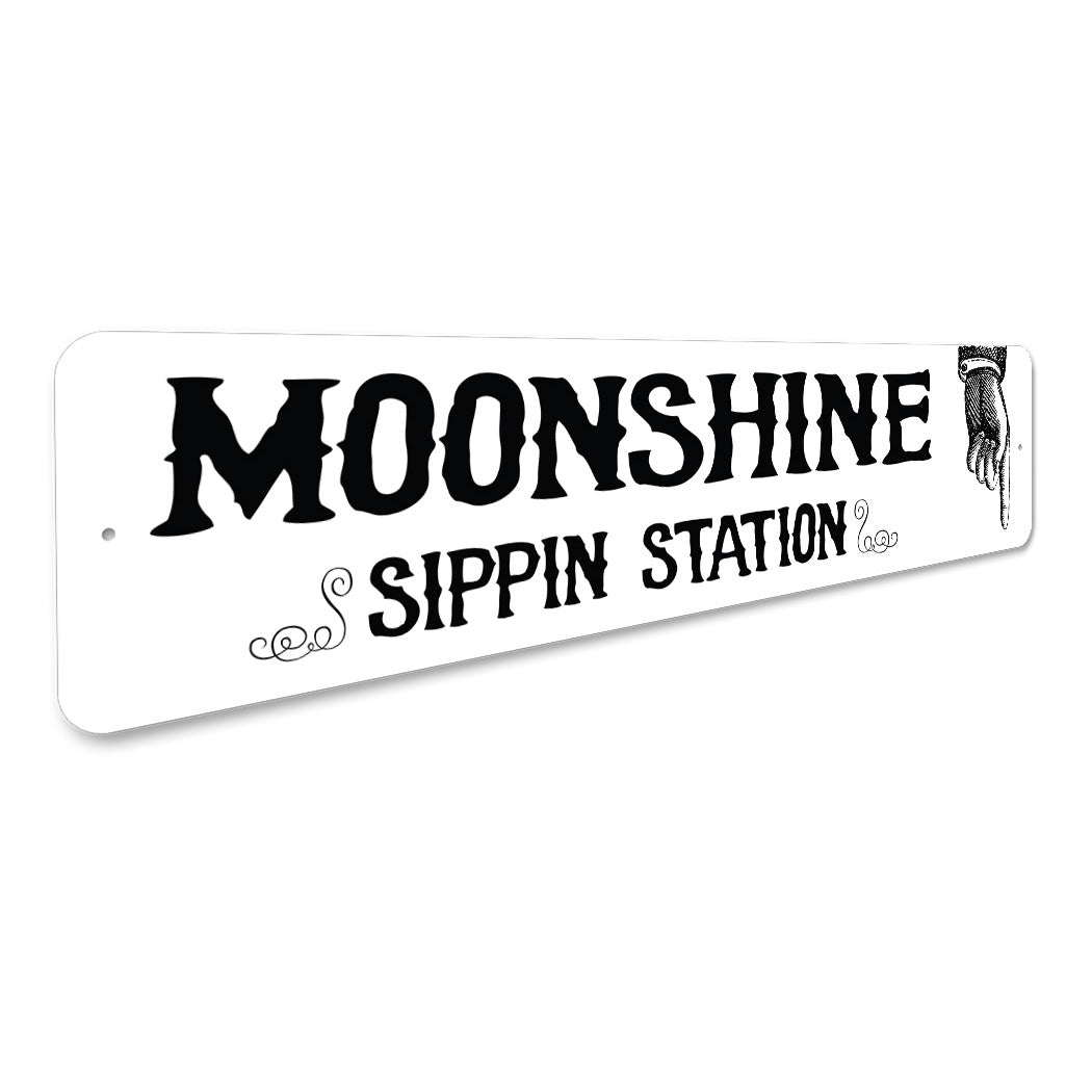Moonshine Sippin Station Sign