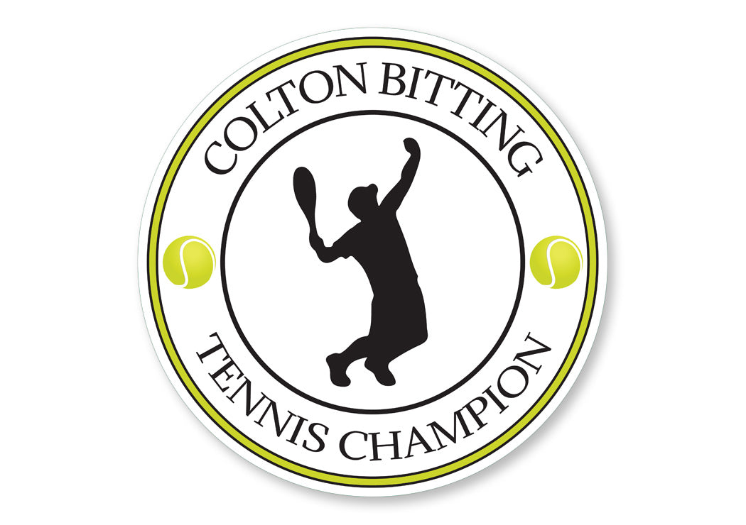 Personalized Tennis Champion Sign
