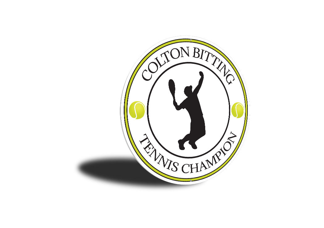 Personalized Tennis Champion Sign