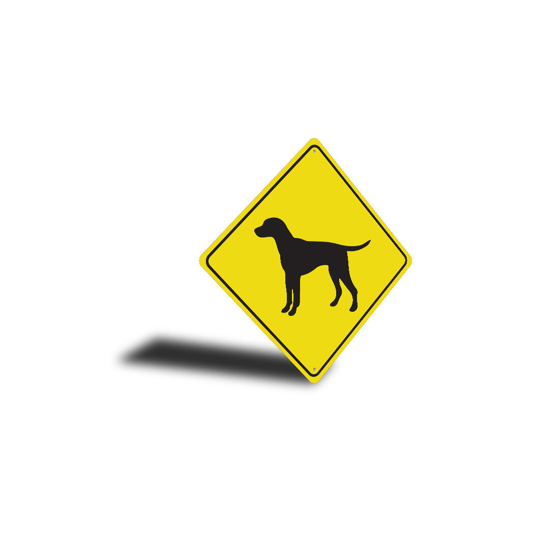 Dog Crossing Diamond Sign
