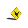 Chicken Crossing Diamond Sign