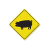 Pig Crossing Diamond Sign