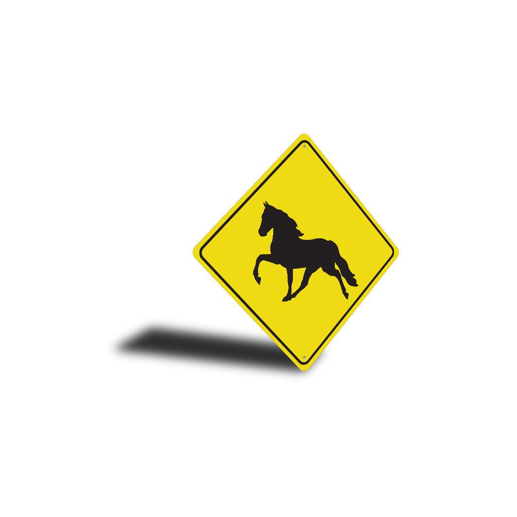Horse Crossing Diamond Sign