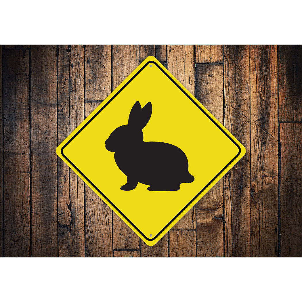 Bunny Crossing Diamond Sign