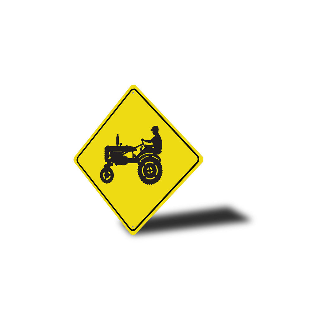 Tractor Crossing Diamond Sign