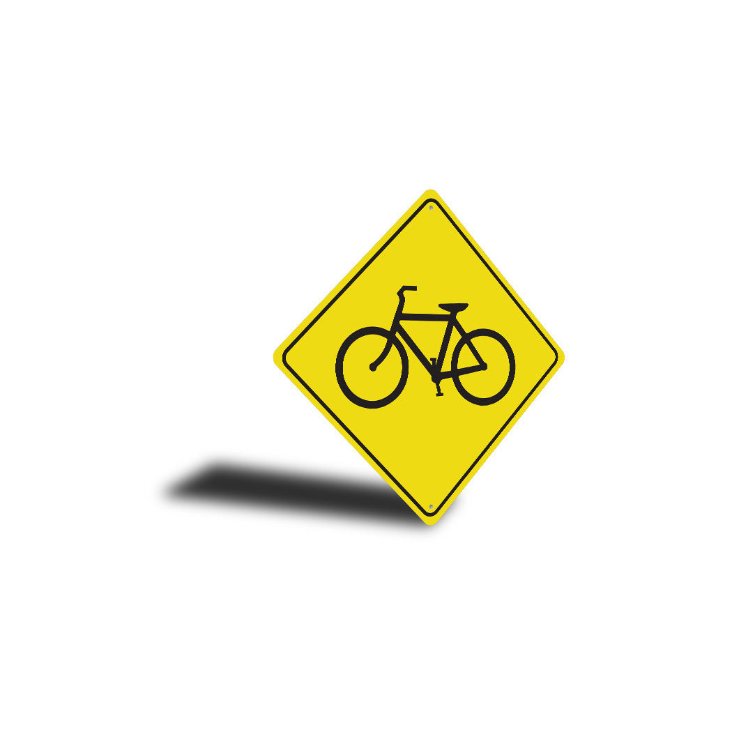 Biker Crossing Diamond Sign