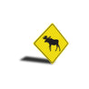 Moose Crossing Diamond Sign