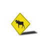 Moose Crossing Diamond Sign