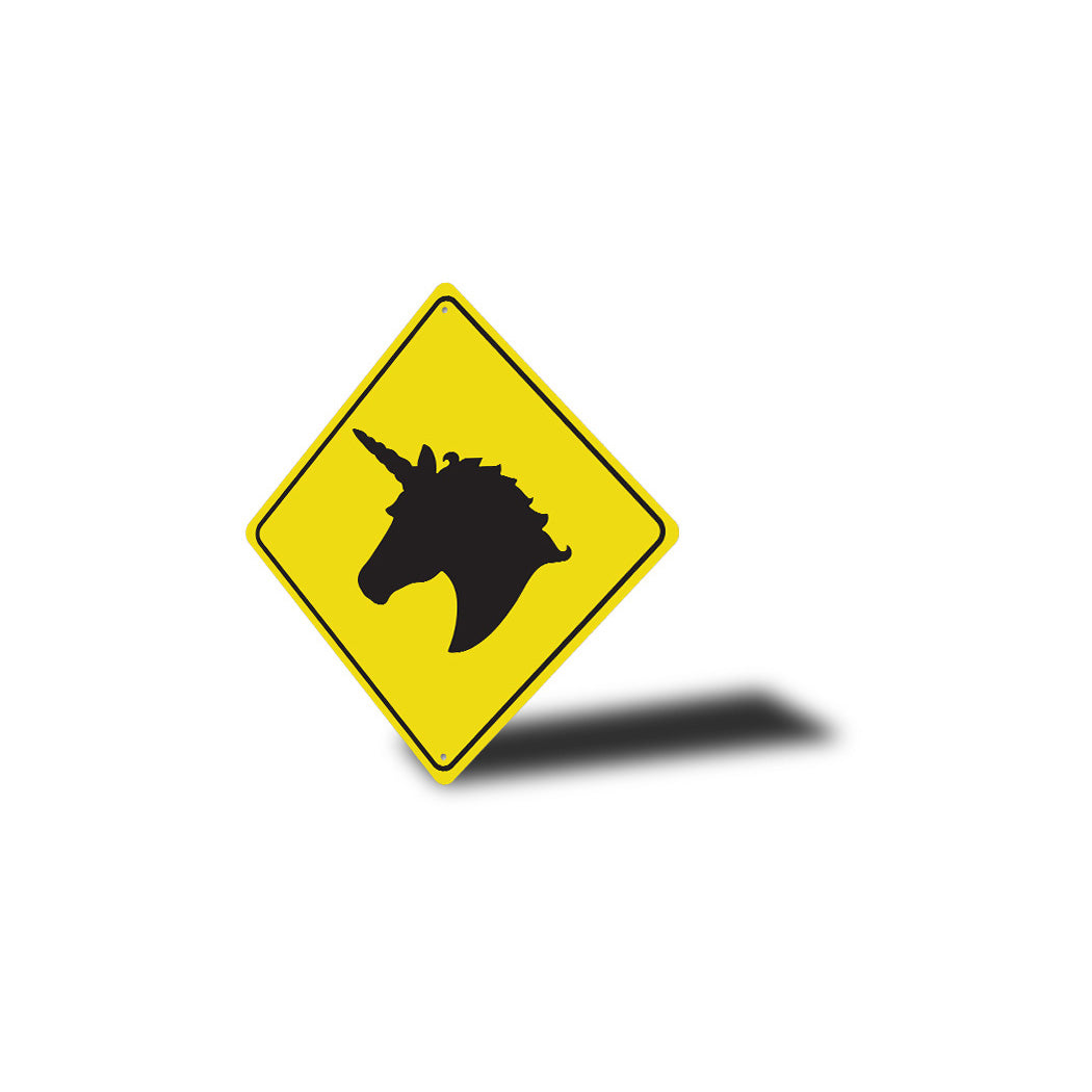 Unicorn Crossing Diamond Sign