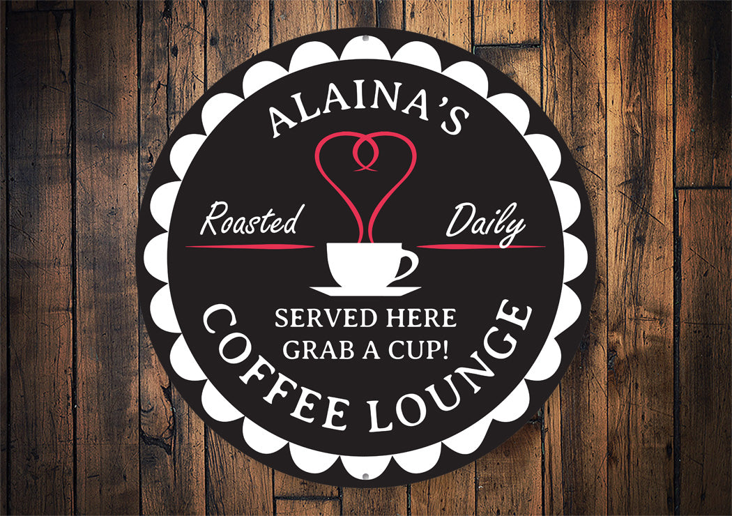 Personal Coffee Lounge Sign Sign