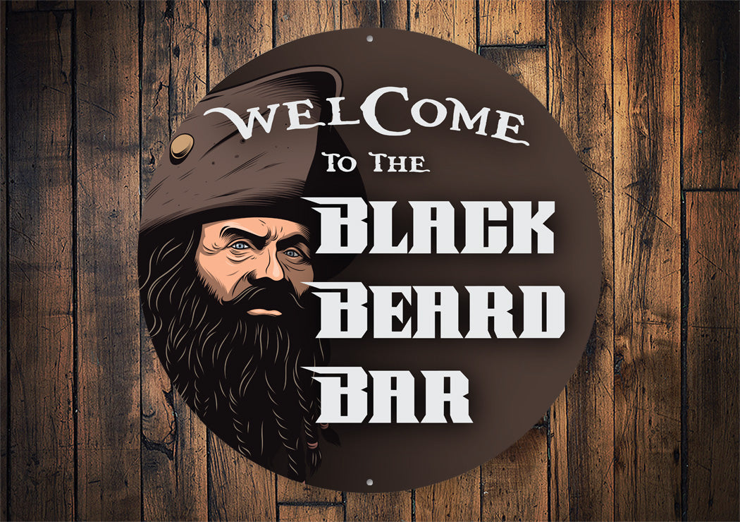 Black Beard Bar Sign