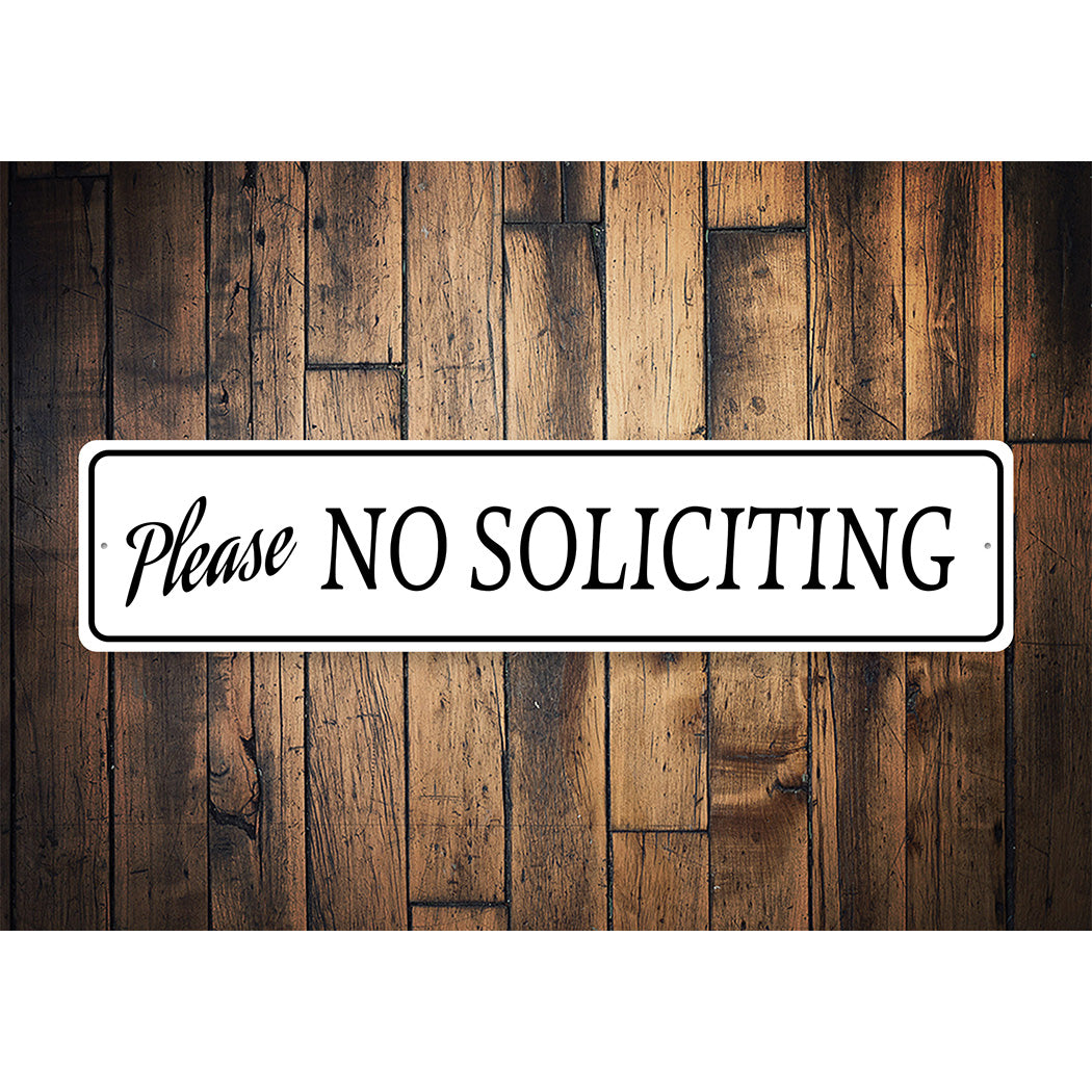 Please No Soliciting Sign