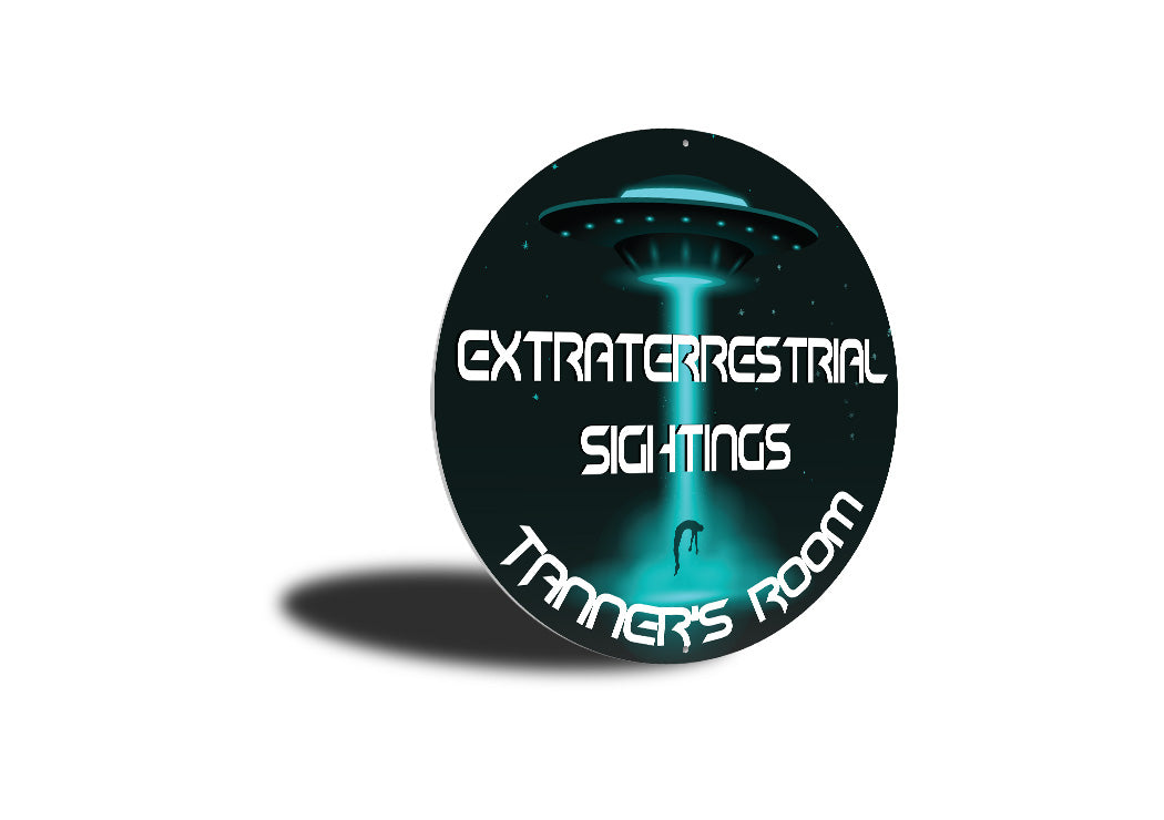 Extraterrestial Sightings Kid Room Sign