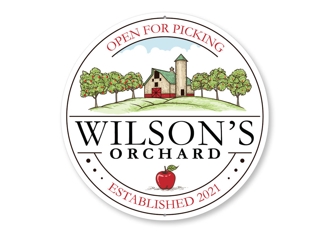 Personalized Family Orchard Sign