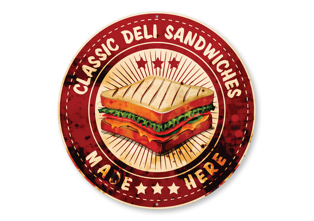 Classic Deli Sandwiches Sign
