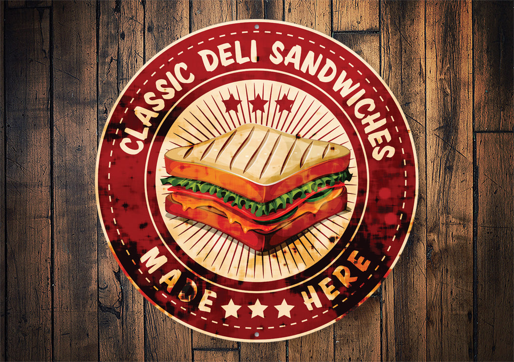 Classic Deli Sandwiches Sign