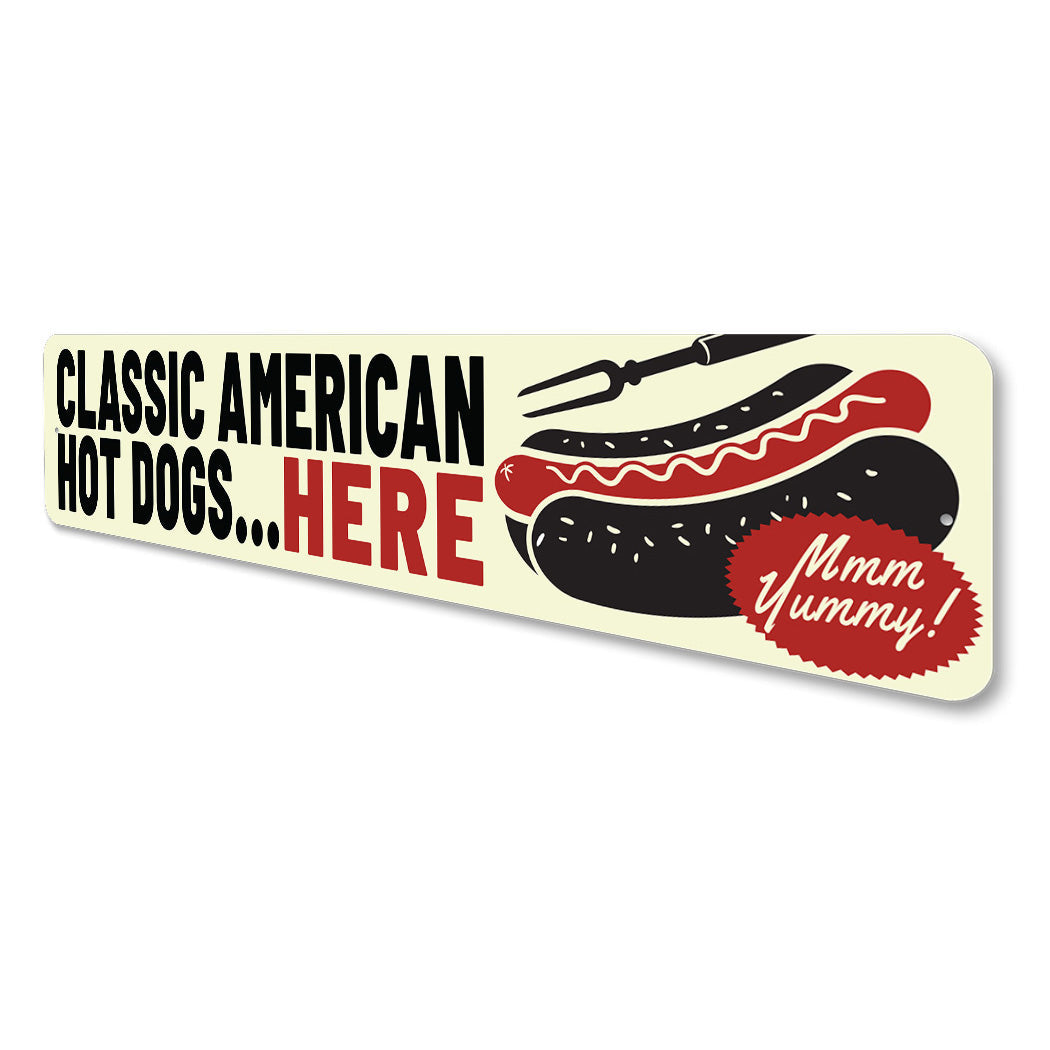 Classic American Hot Dogs Sign