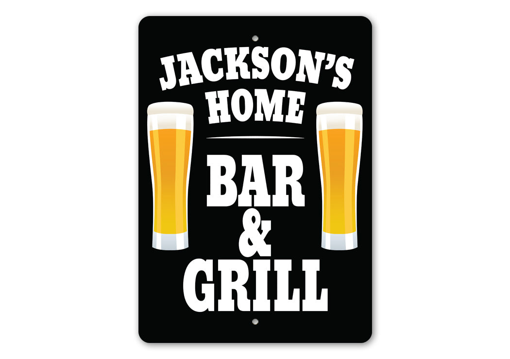 Custom Home Bar & Grill Sign