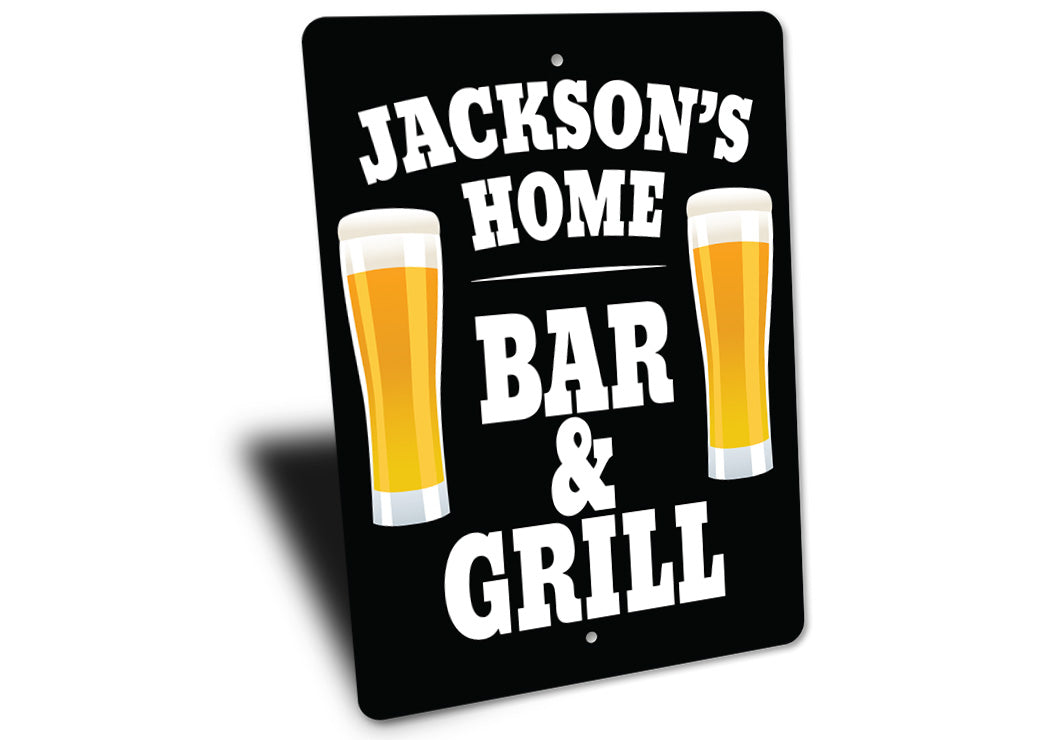 Custom Home Bar & Grill Sign