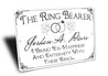 The Ring Bearer Sign