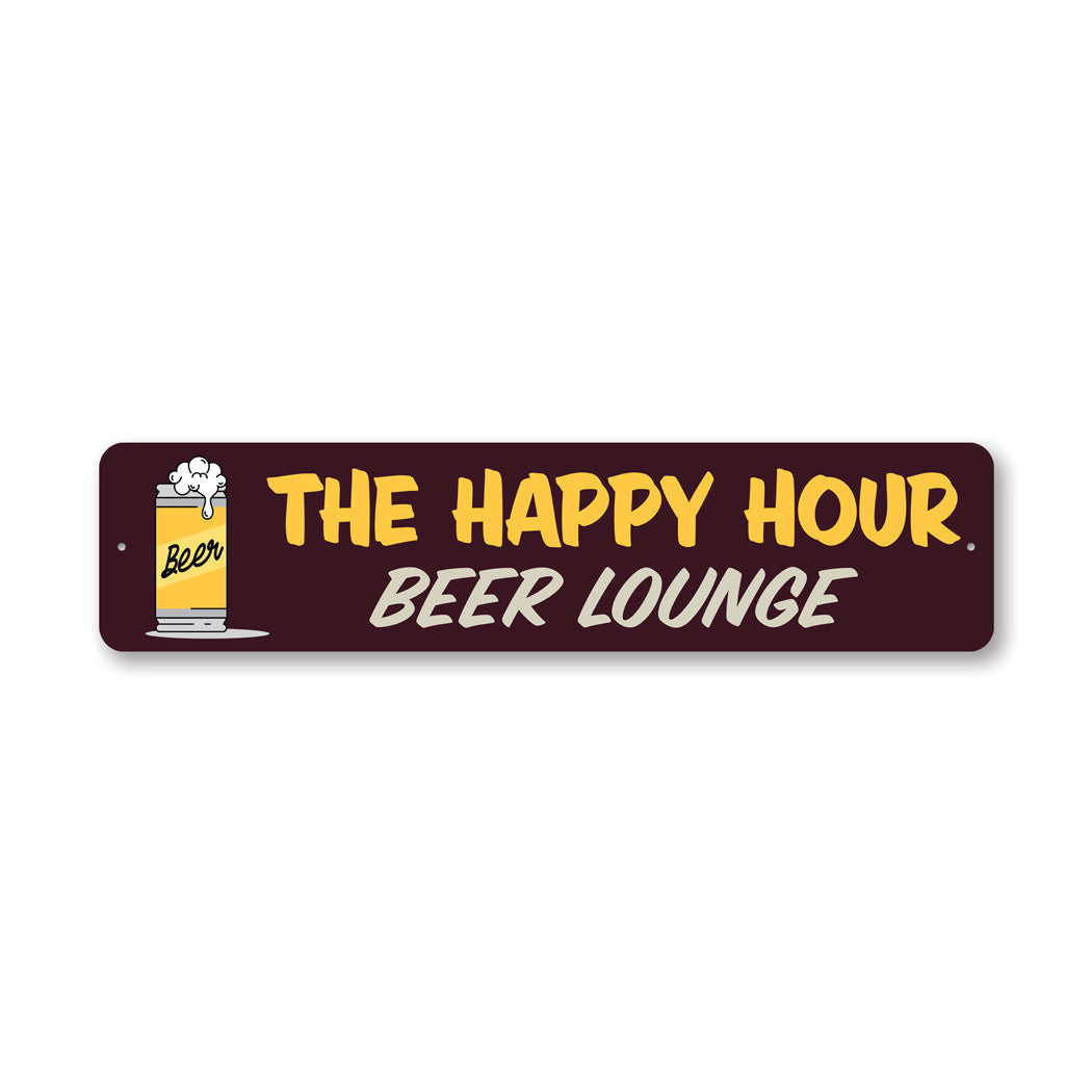 Happy Hour Beer Lounge Sign