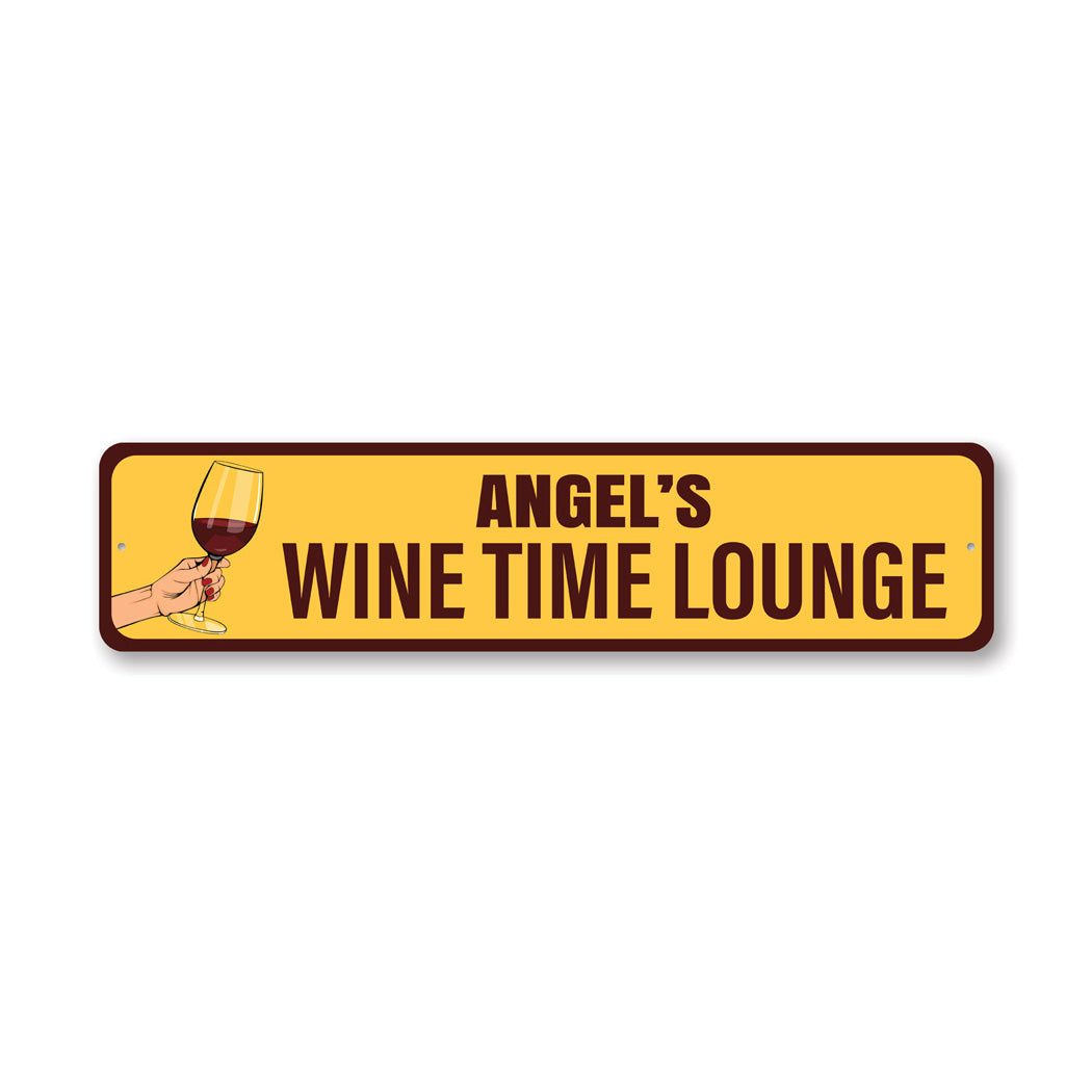 Custom Wine Time Lounge Sign