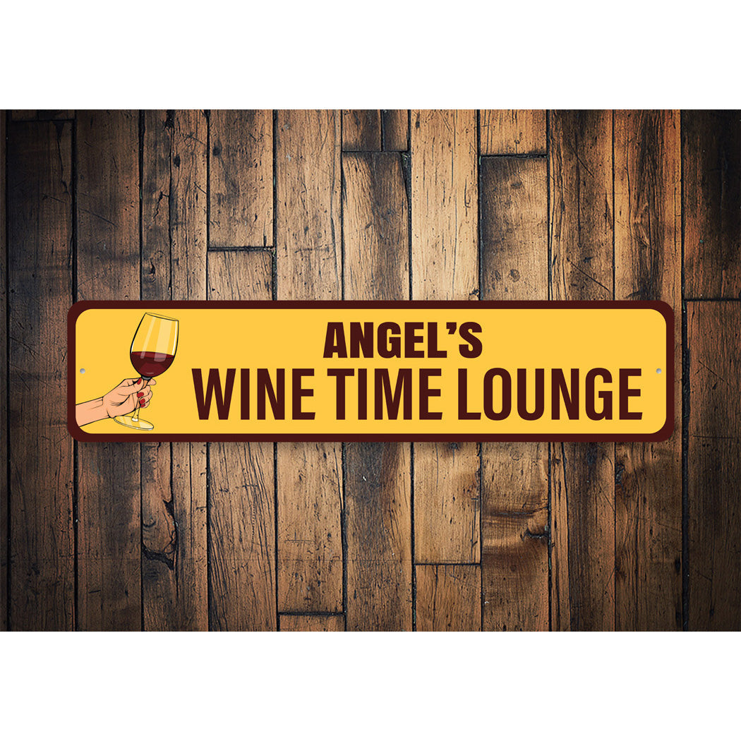 Custom Wine Time Lounge Sign
