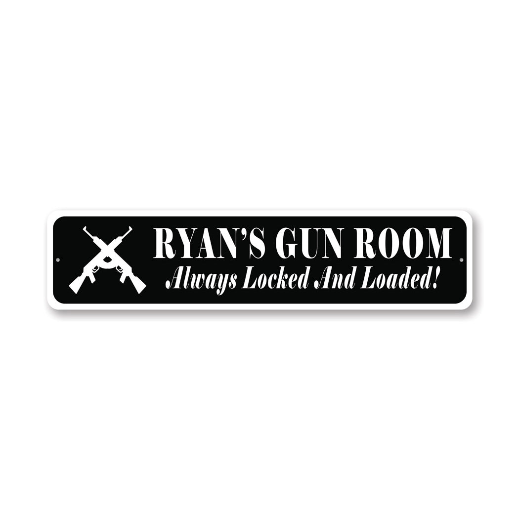 Aluminum Gun Signs Custom Room Owner Sign Novelty Metal Signage for ...