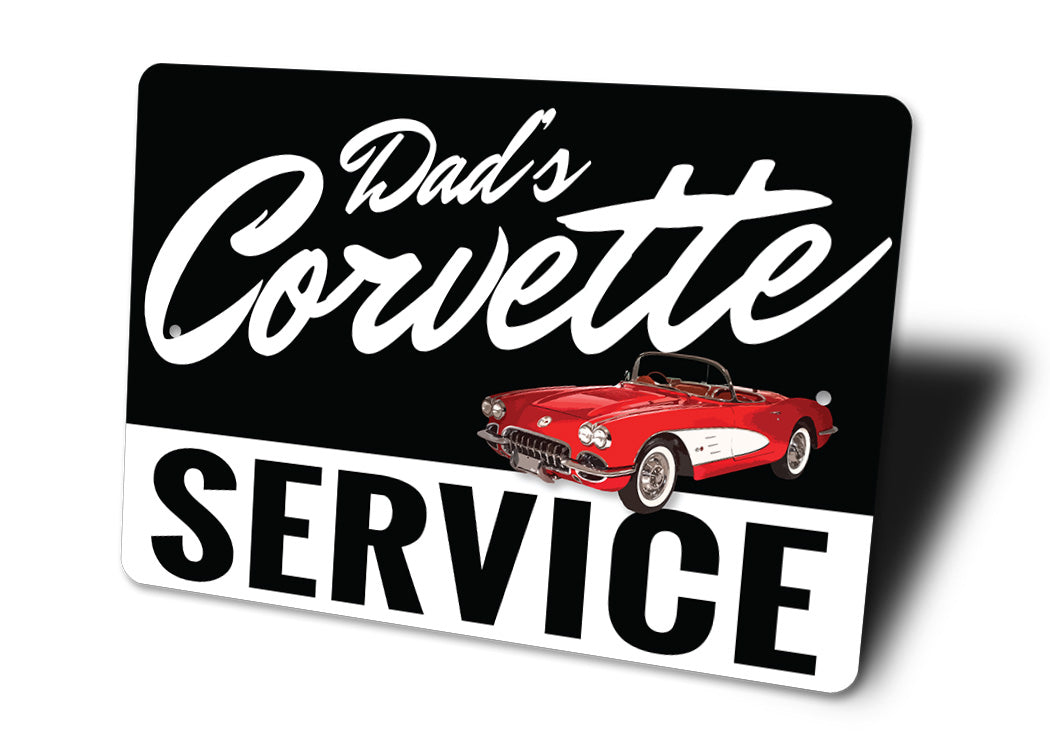 Corvette Service Clean Sign