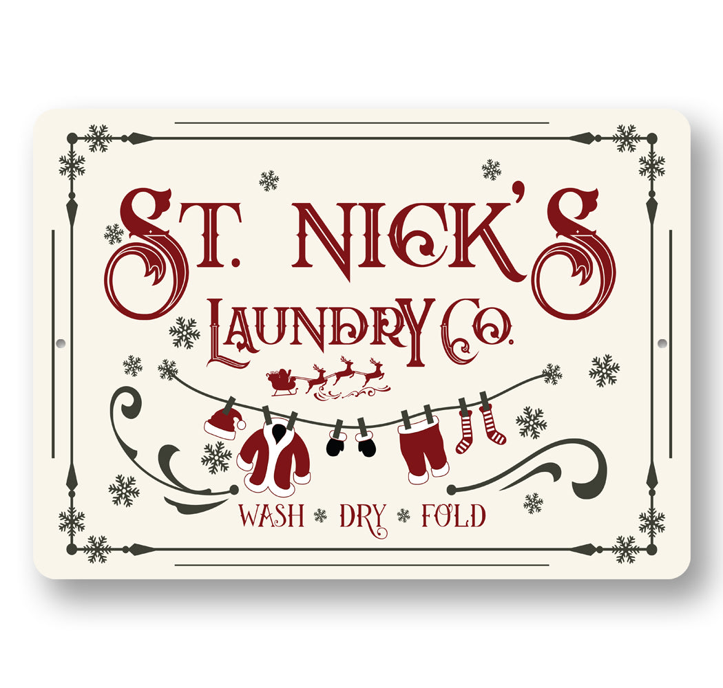 St Nicks Laundry Co Sign