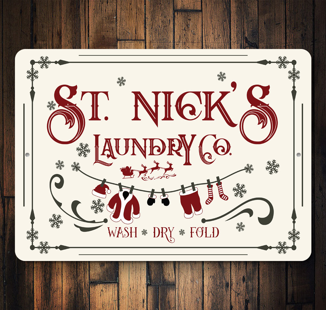 St Nicks Laundry Co Sign
