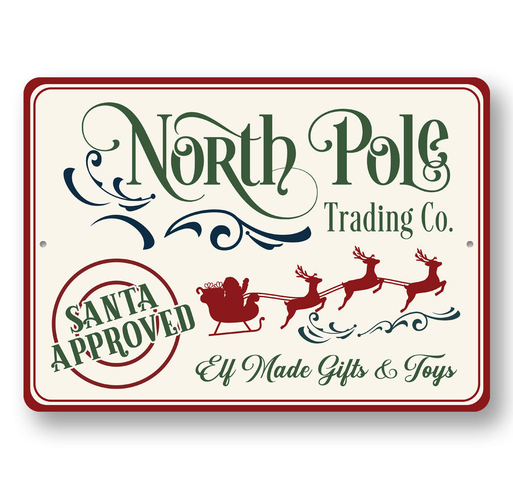 North Pole Trading Co Sign