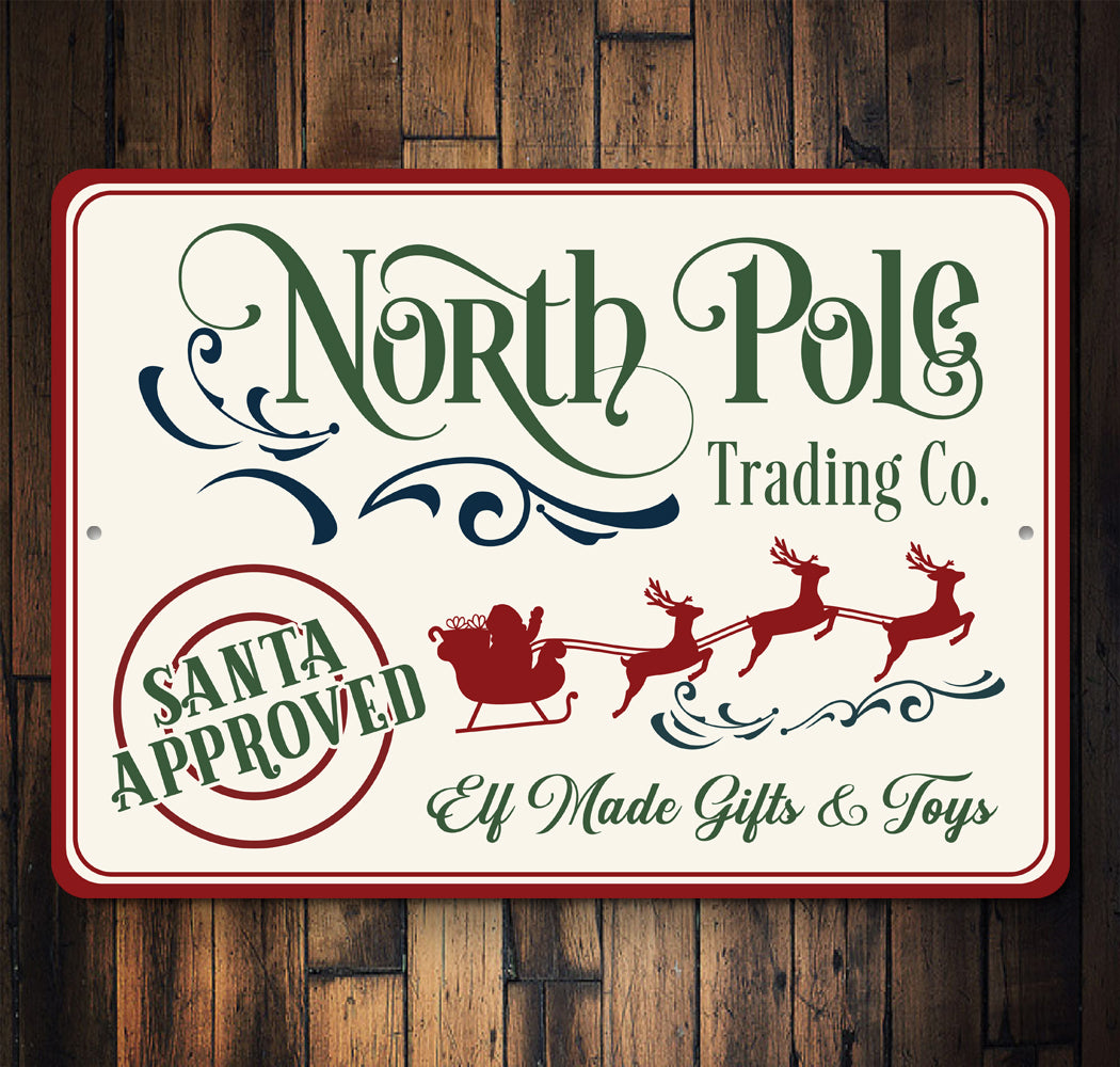 North Pole Trading Co Sign