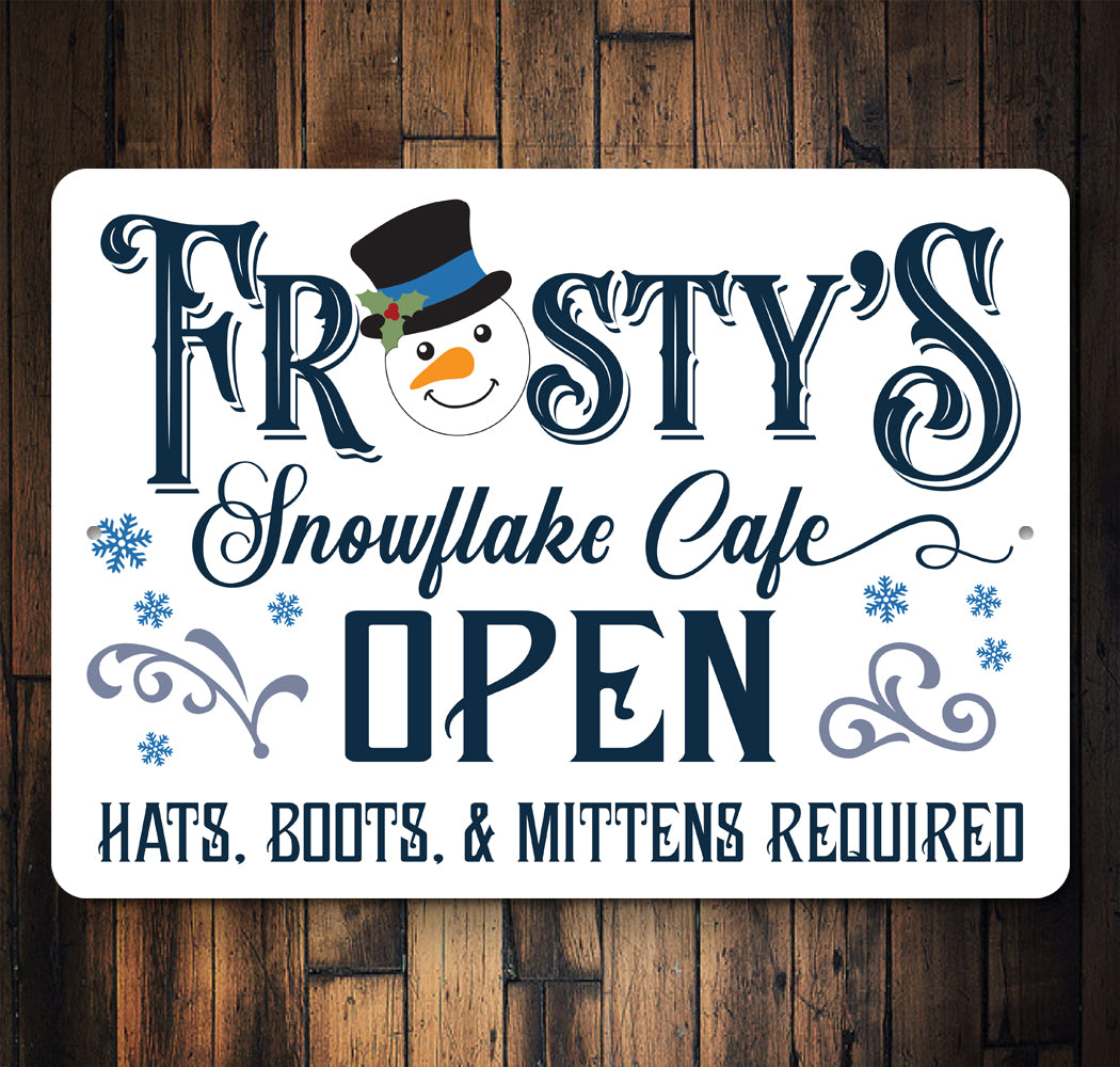 Frostys Snowflake Cafe Sign