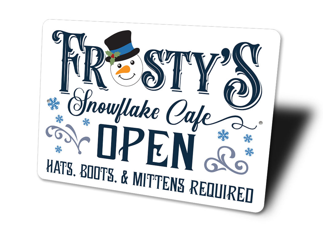 Frostys Snowflake Cafe Sign